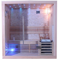 Thumbnail for SunRay Westlake 3-Person Luxury Indoor Traditional Sauna with 4.5kW Harvia Heater