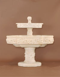 Thumbnail for Limoni Romani Two Tier Cast Stone Outdoor Water Fountain – Spanish Clay Finish