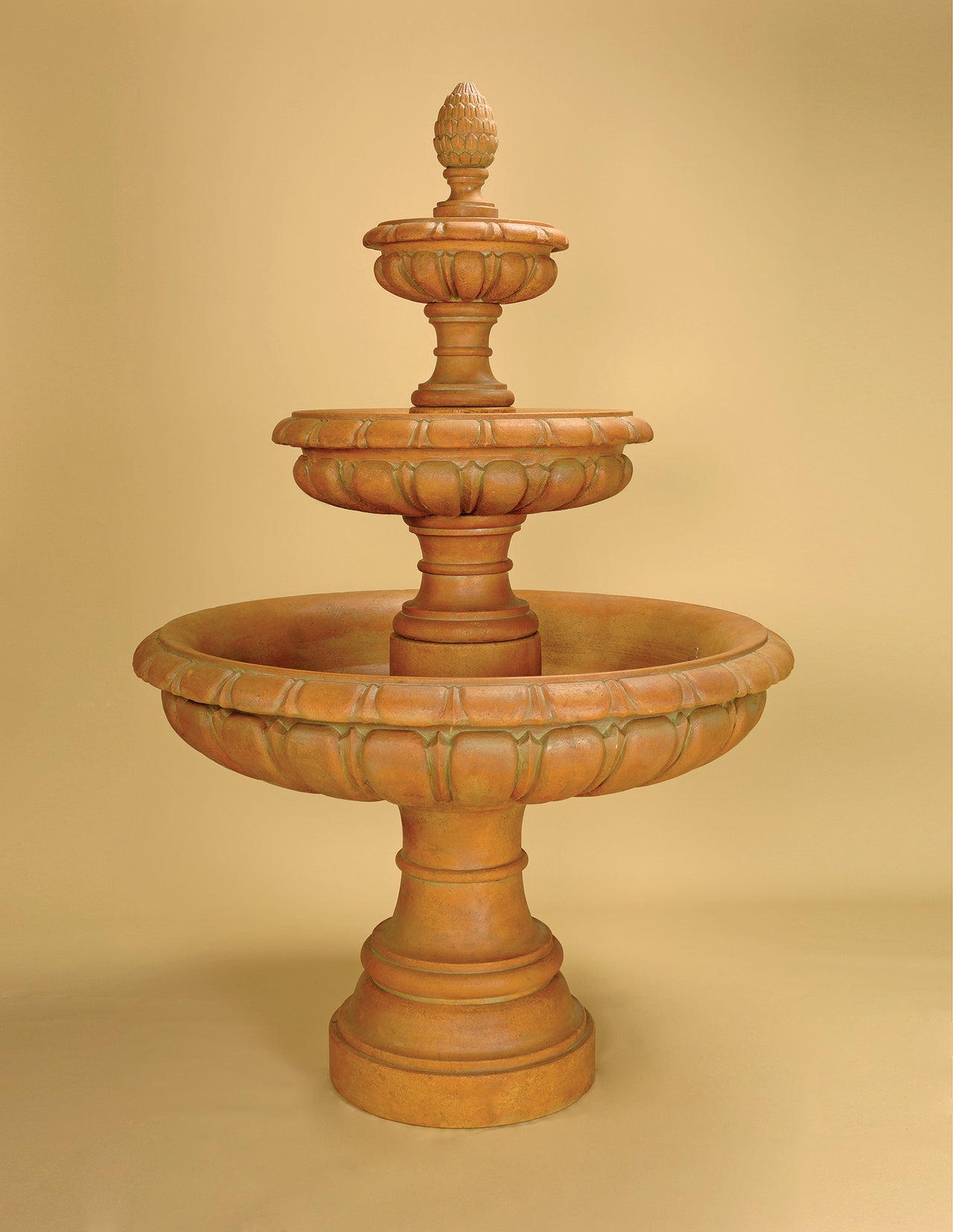 Regale Three Tier Cast Stone Outdoor Garden Fountain – Timeless Grandeur by Giannini