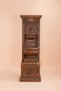 Thumbnail for St. Helena Outdoor Cast Stone Wall Fountain with Base – Classical Elegance for Garden Walls