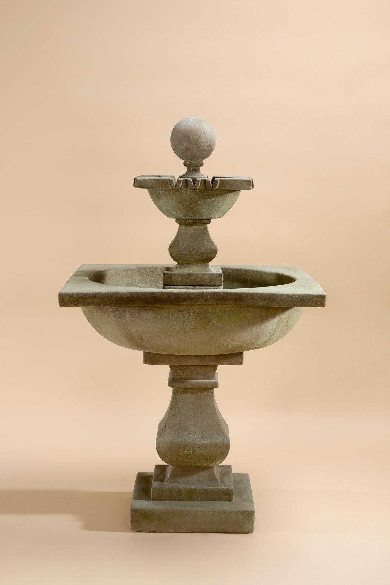 Solara Outdoor Cast Stone Garden Fountain – 53" Tiered Tranquility for Courtyard or Garden