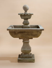 Thumbnail for Quadratum Outdoor Cast Stone Garden Fountain – Byzantine-Inspired Tiered Elegance