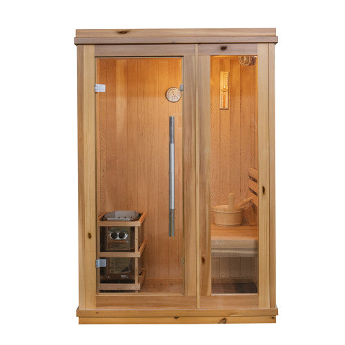 SunRay Aston 1-2 Person Indoor Traditional Sauna Harvia Heater