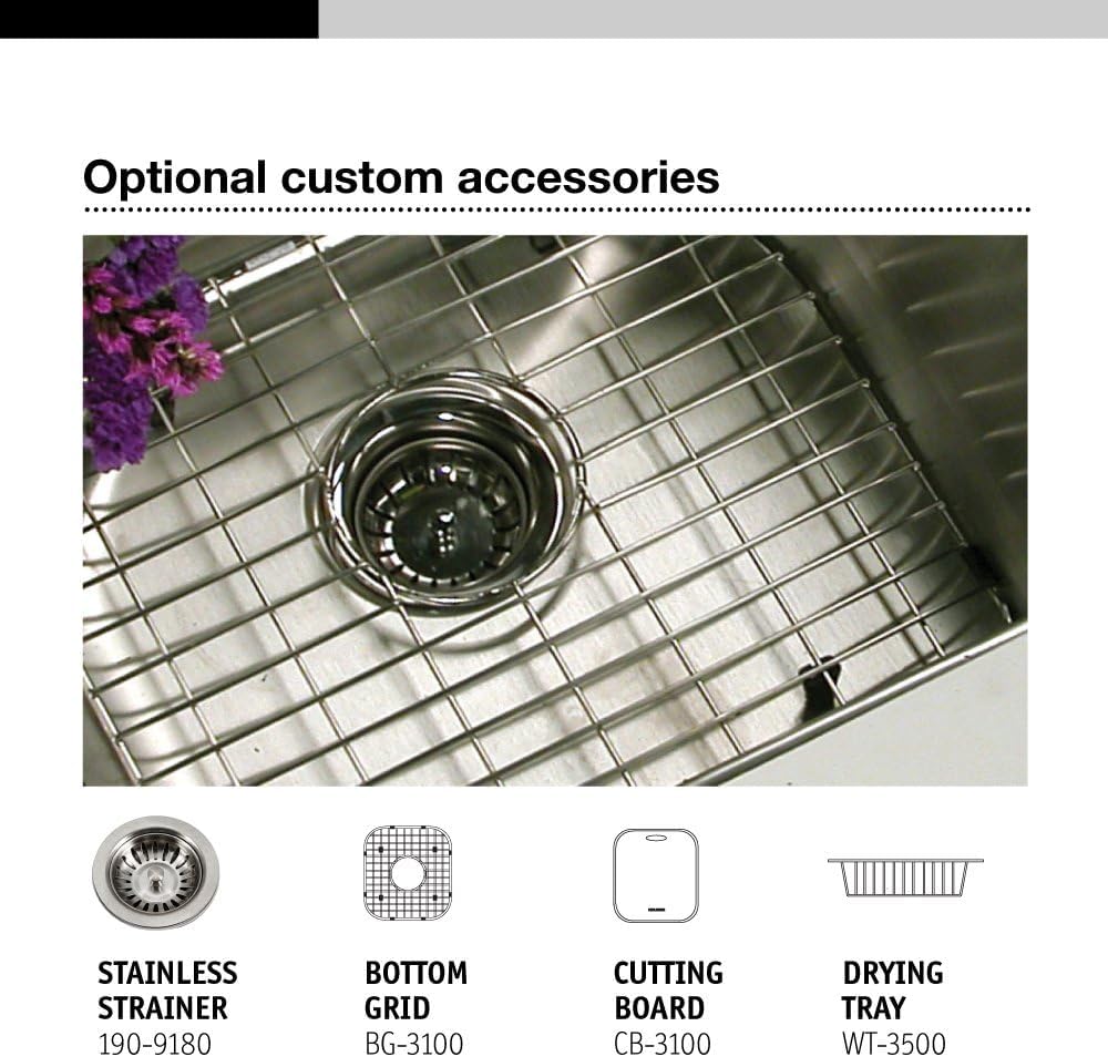 Houzer Eston 31 inch Stainless Steel Undermount 50/50 Double Bowl Kitchen Sink