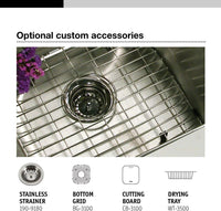 Thumbnail for Houzer Eston 31 inch Stainless Steel Undermount 50/50 Double Bowl Kitchen Sink