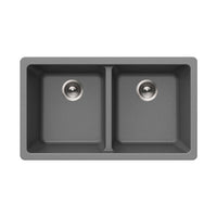 Thumbnail for Houzer Quartztone 31 inch Granite Composite Undermount 50/50 Double Bowl Kitchen Sink