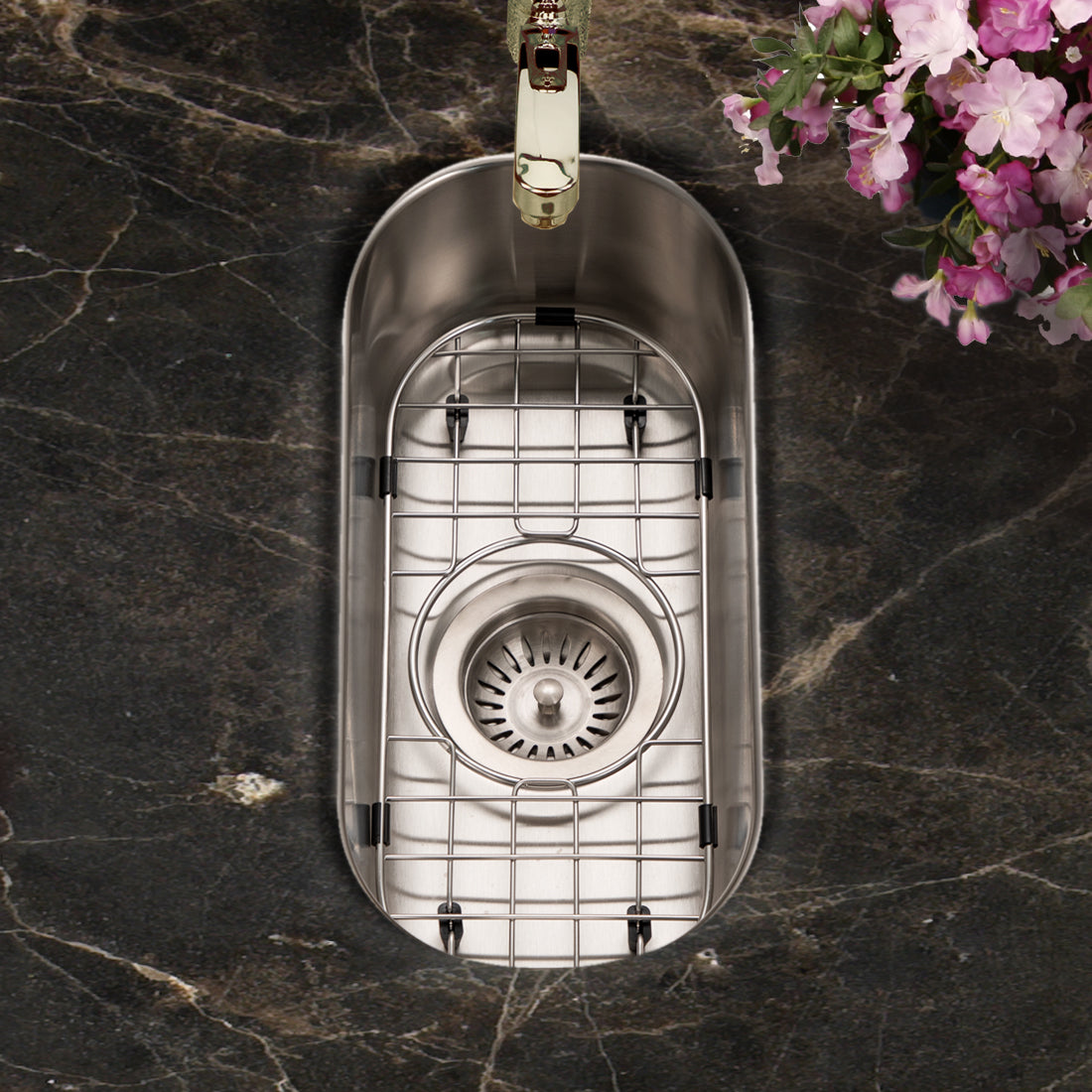 Houzer Wirecraft Stainless Steel Bottom Sink Grid – 6-1/4" x 14-5/8" x 1-1/8" – Fits LHD-3322, MG-3209, PGT-4322, MGT-4120, EHD-3118 & CS-1105