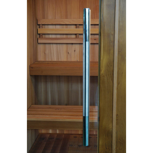 SunRay Charleston 4-Person Indoor Traditional Sauna Double Bench with 6kW Harvia Heater