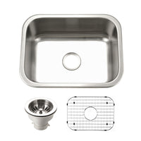 Thumbnail for Houzer Medallion 23 inch Stainless Steel Undermount 9 inch Deep Single Bowl Kitchen Sink, Nested 20-Pack