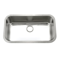 Thumbnail for Houzer Eston Stainless Steel Undermount Single Bowl Kitchen Sink with Strainer & Bottom Grid