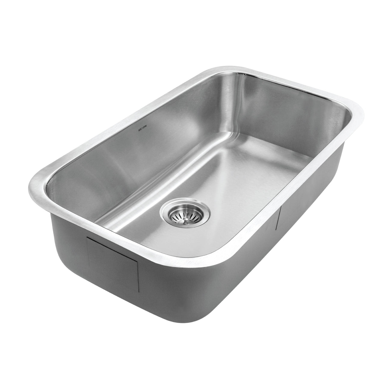 Houzer Eston Stainless Steel Undermount Single Bowl Kitchen Sink with Strainer & Bottom Grid