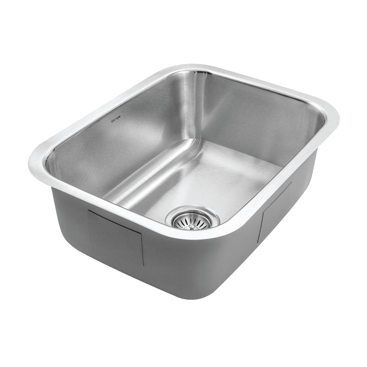 Houzer Eston Stainless Steel Undermount Single Bowl Kitchen Sink with Strainer & Bottom Grid