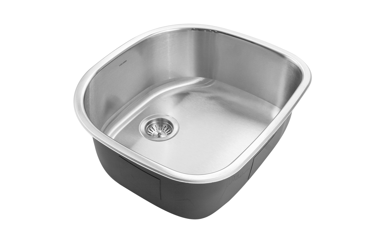 Houzer Medallion Designer Series Stainless Steel Undermount Single D-Bowl Kitchen Sink – Nested 20-Pack