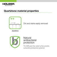 Thumbnail for Houzer Quartztone 33 inch Granite Composite Drop-in Topmount 60/40 Double Bowl Kitchen Sink