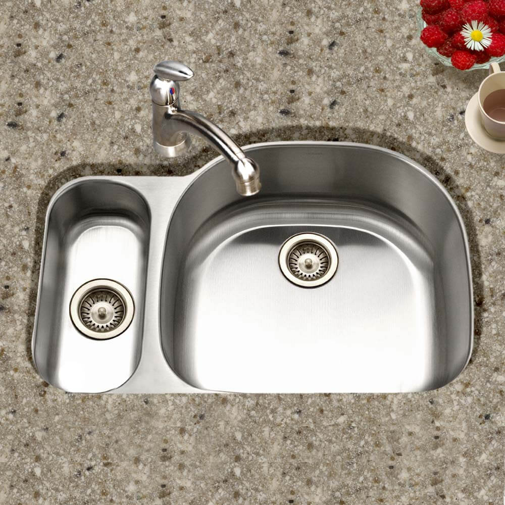Houzer Medallion 32" Stainless Steel Undermount Double Small Bowl Kitchen Sink, Nested 20-Pack