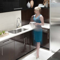 Thumbnail for Houzer Medallion Designer 32 inch Stainless Steel Undermount Offset Single Bowl Kitchen Sink with Strainer