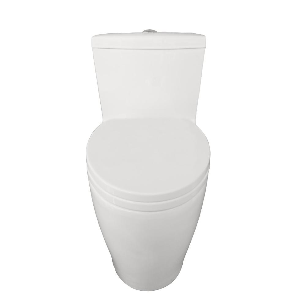 Eviva Softy® Elongated Cotton White One Piece Toilet with Soft Closing Seat Cover, High efficiency, Water Sense and CUPC certified with the United States plumbing standards Toilets Eviva