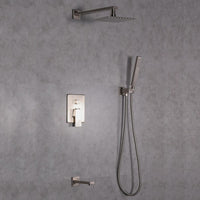 Thumbnail for Eviva Beverly Shower and Tub Faucet Set Bathroom Vanity Eviva Brushed Nickel 
