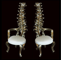 Thumbnail for AFD Platina Italia Leaf Chair Set of 2 Chairs AFD CREAM / PLATINA