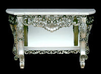 Thumbnail for AFD Platina Petticoat Crema Marble Top Console Table Tables AFD CREAM / PLATINA