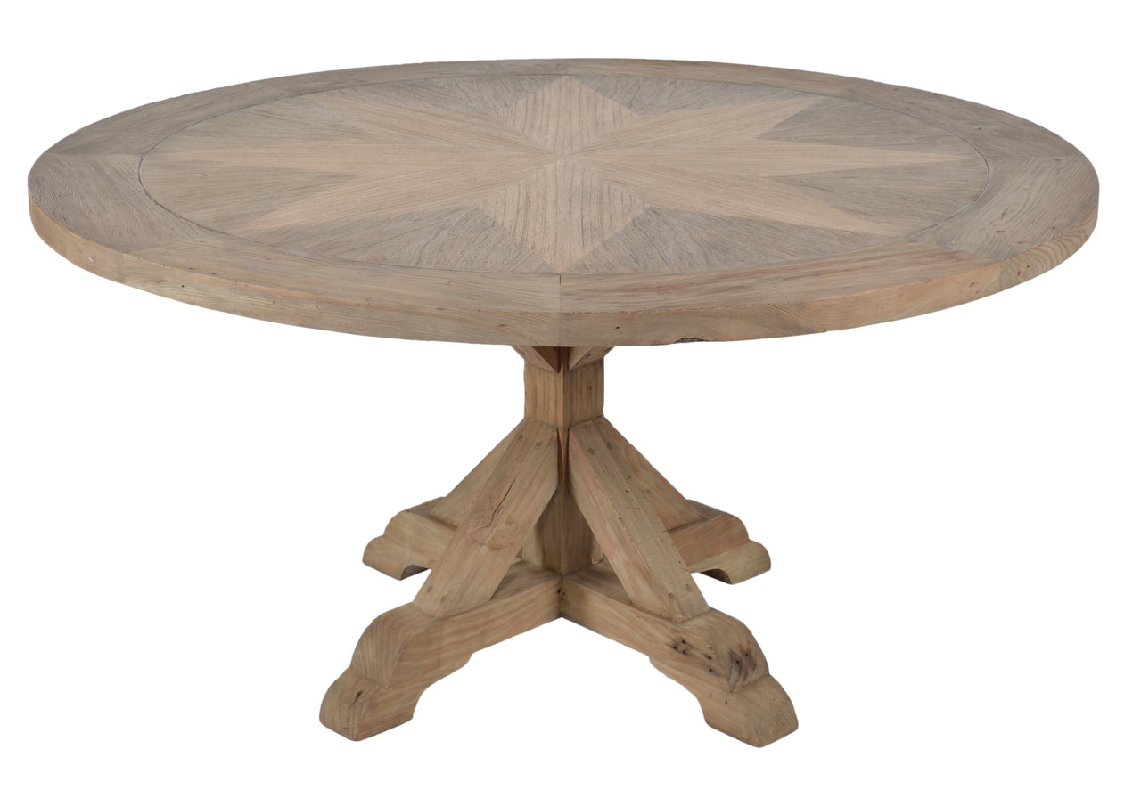AFD Inverness Farmhouse 60'' Round Dining Table Tables AFD Natural 