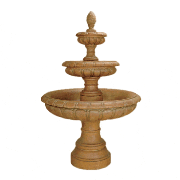 Talenti Three Tier Outdoor Cast Stone Garden Fountain Fountain Tuscan