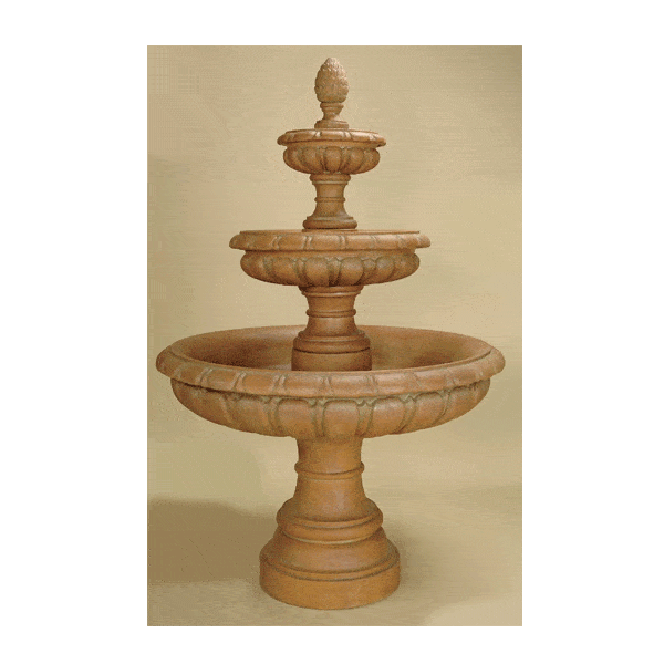Talenti Three Tier Outdoor Cast Stone Garden Fountain Fountain Tuscan