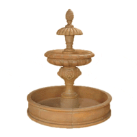 Thumbnail for Piloni Two Tier Pond Outdoor Cast Stone Garden Fountain Fountain Tuscan