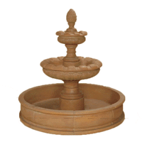 Thumbnail for Patio Artistes Two Tier Pond Outdoor Cast Stone Garden Fountain Fountain Tuscan