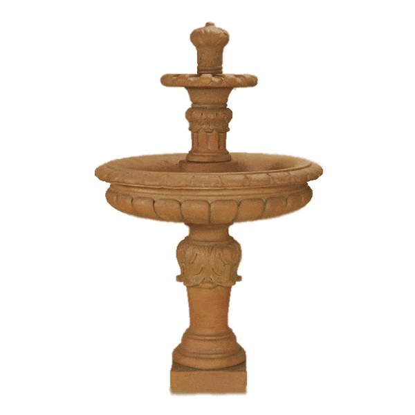 Corona Two Tier Outdoor Cast Stone Garden Fountain Fountain Tuscan