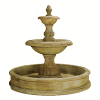 Thumbnail for Isola Two Tier Pond Outdoor Cast Stone Garden Fountain Fountain Tuscan 