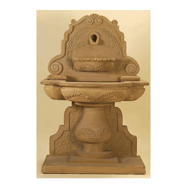 Olive Grove Wall Outdoor Cast Stone Garden Fountain Fountain Tuscan