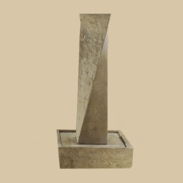 Twist Rock Outdoor Cast Stone Garden Fountain Fountain Tuscan