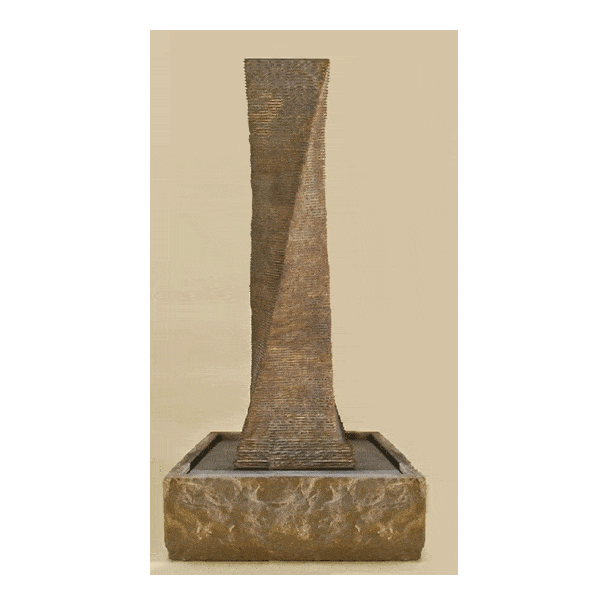 Rustic Twist Outdoor Cast Stone Garden Fountain Fountain Tuscan