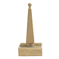 Thumbnail for Obelisk Outdoor Cast Stone Garden Fountain With Ball Base Fountain Tuscan