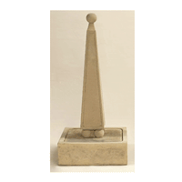 Thumbnail for Obelisk Outdoor Cast Stone Garden Fountain With Ball Base Fountain Tuscan