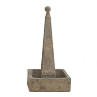 Thumbnail for Obelisk Outdoor Cast Stone Garden Fountain Fountain Tuscan