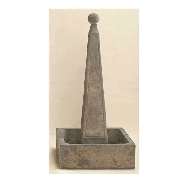 Obelisk Outdoor Cast Stone Garden Fountain Fountain Tuscan
