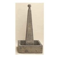 Thumbnail for Obelisk Outdoor Cast Stone Garden Fountain Fountain Tuscan