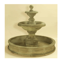 Thumbnail for Villa Santini Two Tier Pond Outdoor Cast Stone Garden Fountain Short Fountain Tuscan