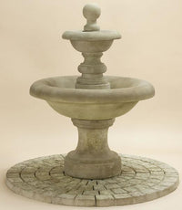 Thumbnail for Villa Santini Two Tier Outdoor Cast Stone Garden Fountain Fountain Tuscan