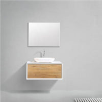 Thumbnail for Eviva Santa Monica 36″ Wall Mount Bathroom Vanity w/ Solid Surface Sink Vanity Eviva