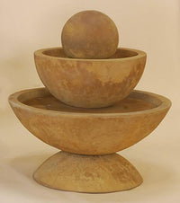 Thumbnail for Round Combo Outdoor Cast Stone Garden Fountain Fountain Tuscan