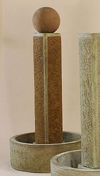 Thumbnail for Tempo Outdoor Cast Stone Garden Fountain With Ball Fountain Tuscan