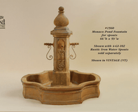Thumbnail for Monaco Pond Outdoor Cast Stone Garden Fountain Fountain Tuscan