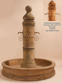 Thumbnail for Ventoux Pond Outdoor Cast Stone Garden Fountain (66