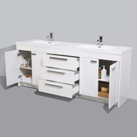 Thumbnail for Eviva Lugano 84″ Modern Double Sink Bathroom Vanity w/ White Integrated Top Vanity Eviva