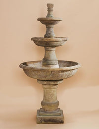 Thumbnail for Pavana Three Tier Outdoor Cast Stone Garden Fountain Fountain Tuscan