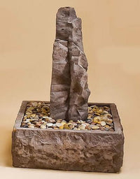 Thumbnail for Sedona Rock Outdoor Cast Stone Garden Fountain-Small Fountain Tuscan