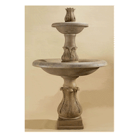 Thumbnail for Folium Two Tier Outdoor Cast Stone Garden Fountain Tall Fountain Tuscan